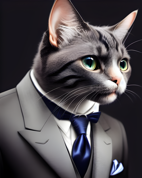 Cat in a suit