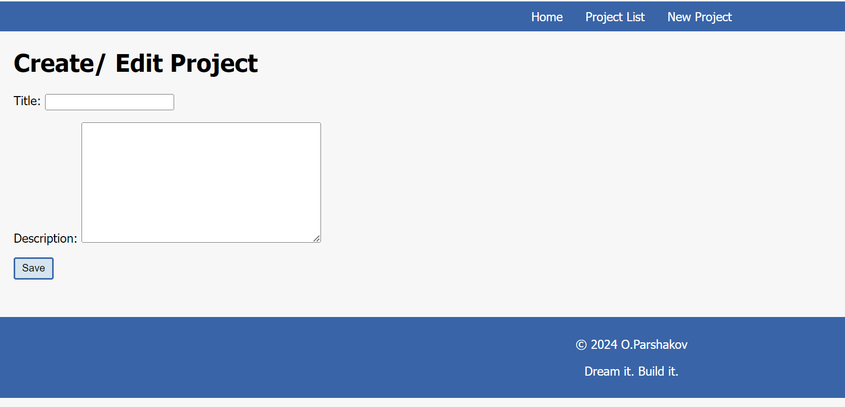 Project Management System screenshot