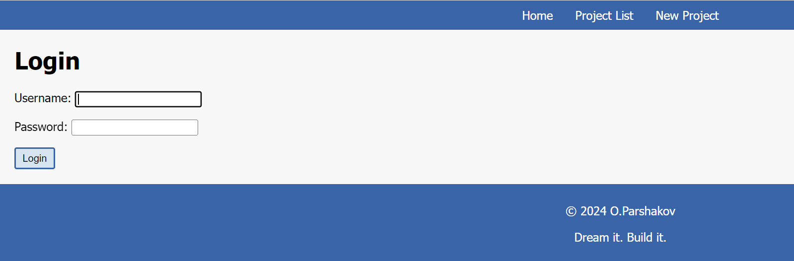 Project Management System screenshot
